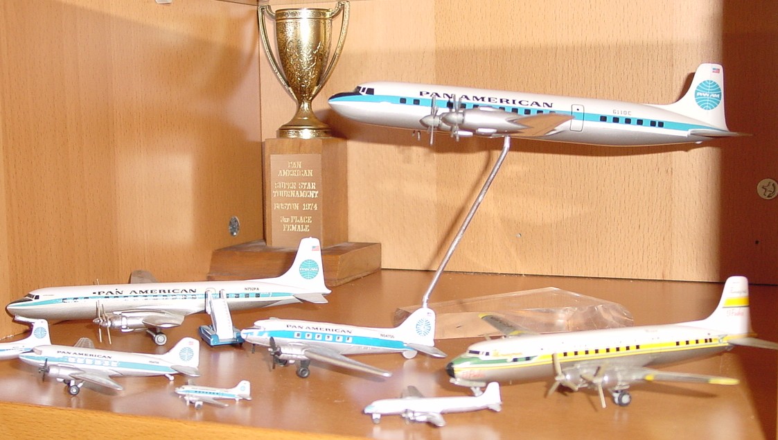 The Douglas corner with high quality representations of DC3s, DC6s & DC7s.  The Yellow and green aircraft on the right is from sister company Panagra.
